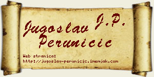 Jugoslav Peruničić vizit kartica